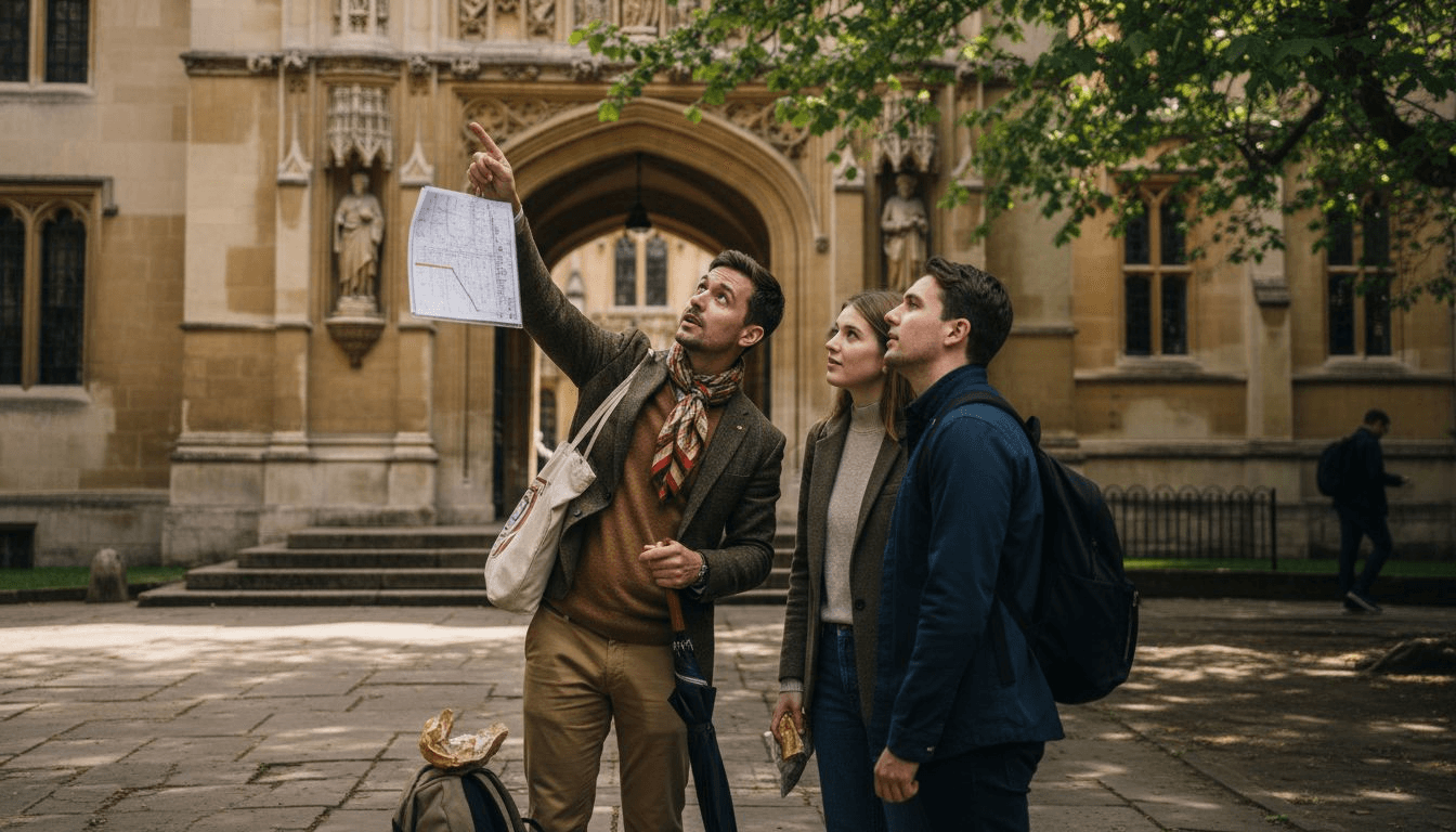 Local guide explains historic Oxford details
