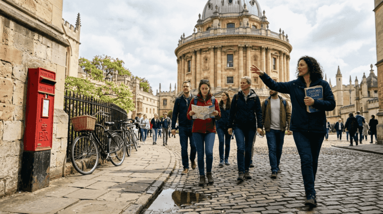 Oxford history walking tour outside Radcliffe Camera