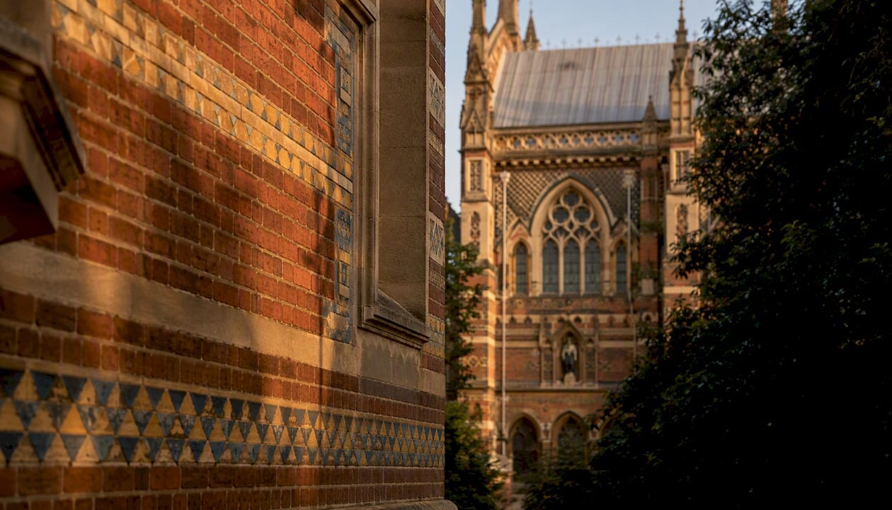 Keble College polychrome brick Gothic Revival wall