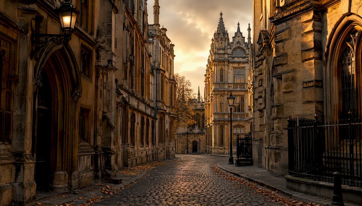 Bodleian complex showing mixed architectural styles