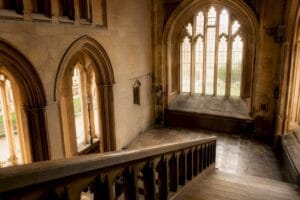 Christ Church staircase and cloisters interior