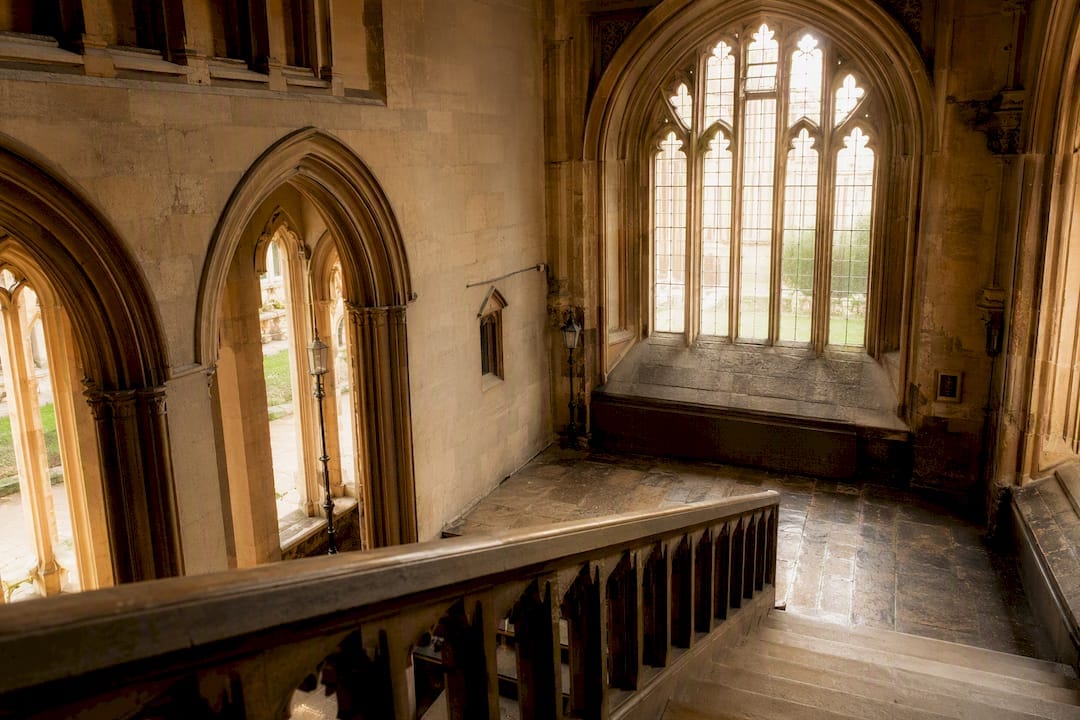 Christ Church staircase and cloisters interior